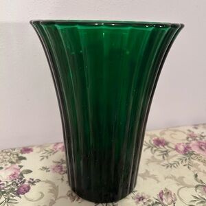 Elegant Green Glass Vase